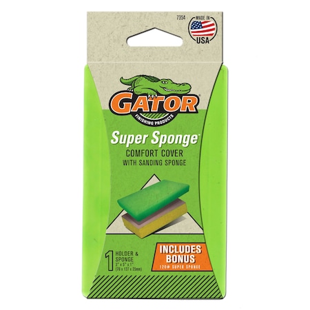 Gator Finishing Super Sponge Comfort Cover Holder with 120 Fine Grit Sanding Sponge 7354